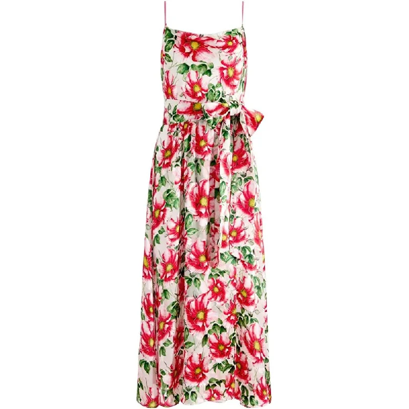 Wardrobe Upgrade Alice + Olivia Women Samantha Cowl Neck Midi Dress -High Tea Floral