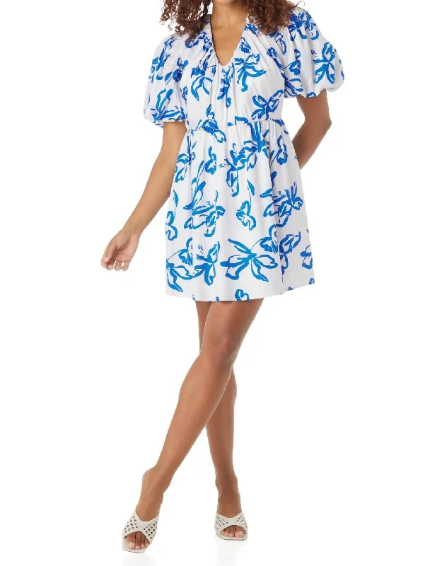 Chic Style Burch Rainey Dress In Park Floral White