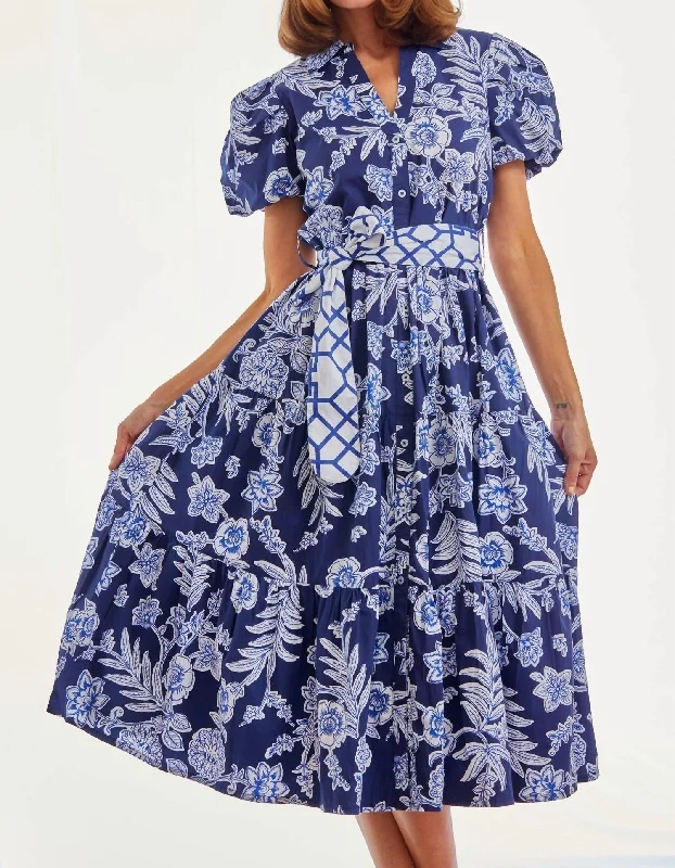 Summer Splash Sale Litchfield Dress In Navy White Floral