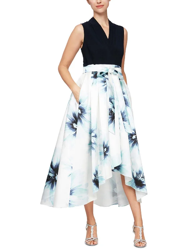 Budget-Friendly Fashion Womens Floral Print Long Evening Dress