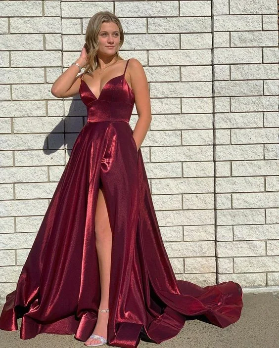 Day-To-Night Styles Elegant Prom Dresses burgundy evening gown   cg16127