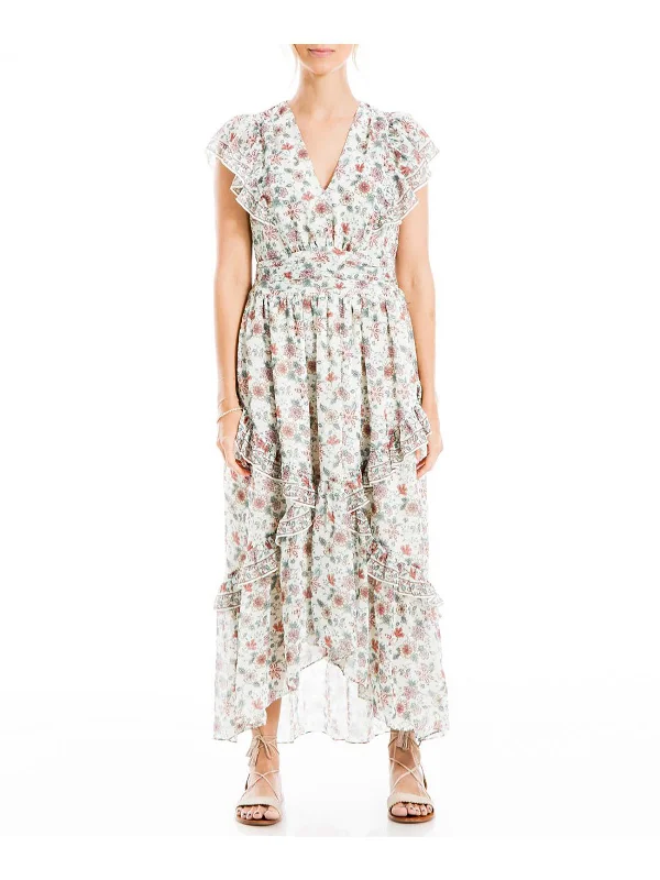 Update With Cottagecore Styles Womens Floral Ruffle Midi Dress