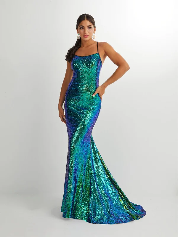 Flash Deals Iridescent Sequin Sleeveless Mermaid Dress by Studio 17 12914