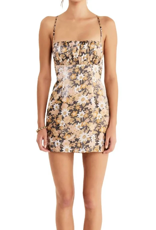 First Order Discount Paloma Mini Dress In Black Floral