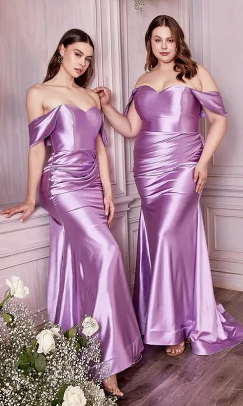 Limited Time Deal Long Satin Prom Gown with Pleated Waist CH163