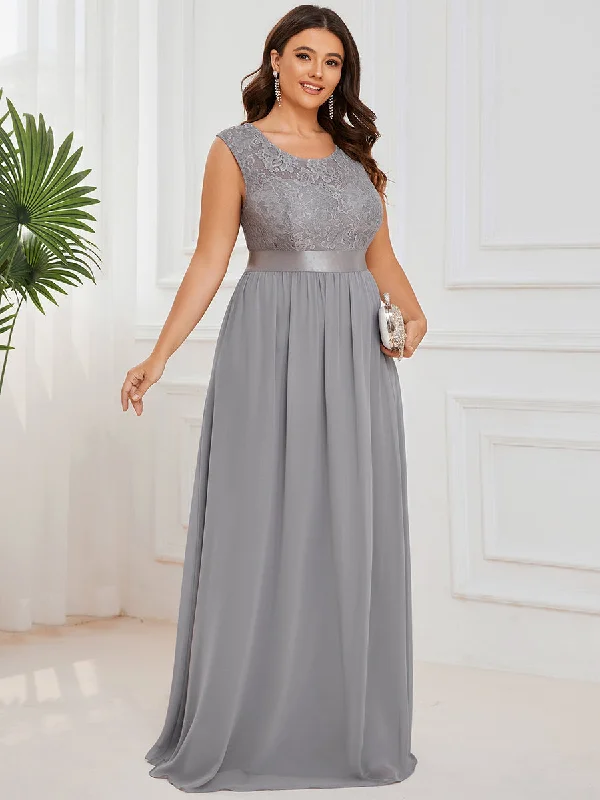 Disco - Inspired Retro Dance Look Wholesale Plus Size Fahion Lace Bridesmaid Dresses