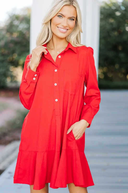 Fashion For Every Occasion Share Your Story Red Shirt Dress