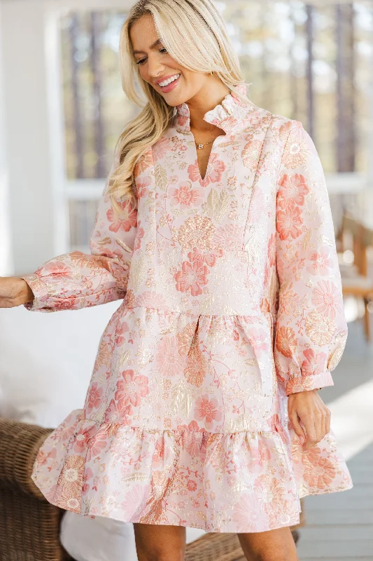 Season Sale Always On My Mind Pink Floral Dress