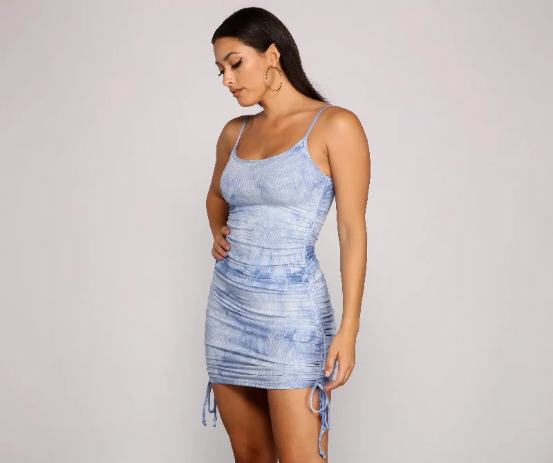 Stylish Looks Feelin' Fab Stylish Tie-Dye Mini Dress