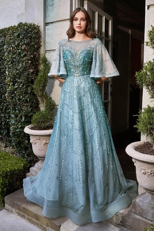 Bold and Elegant Women's Fashion Cinderella Divine B719 - Bateau A-line Formal Gown