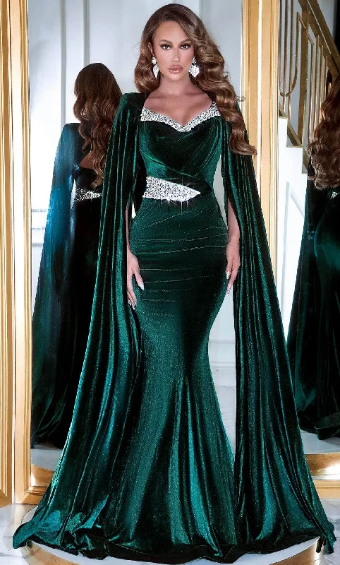 Women's Holiday Apparel Portia and Scarlett PS23394 - Velvet Gown