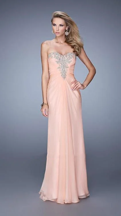 Today Only La Femme 21214SC - Embellished Chiffon Evening Gown