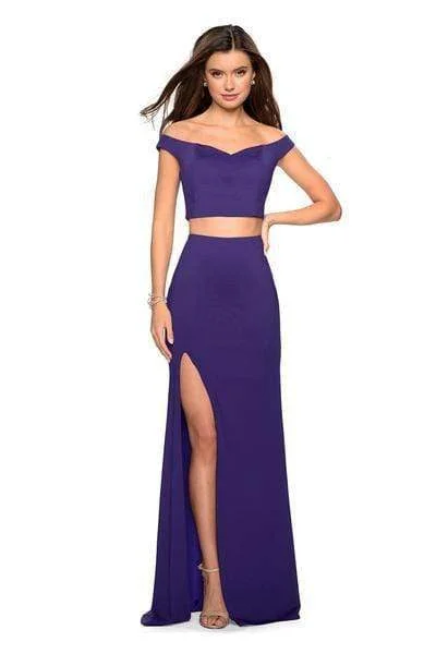 Summer Fashion La Femme 27496SC - Two Piece Off Shoulder Prom Dress