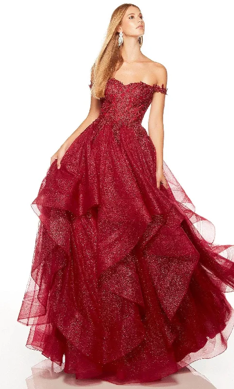 Elegant Women's Fashion Alyce Paris 61320 - Ruffled Gown