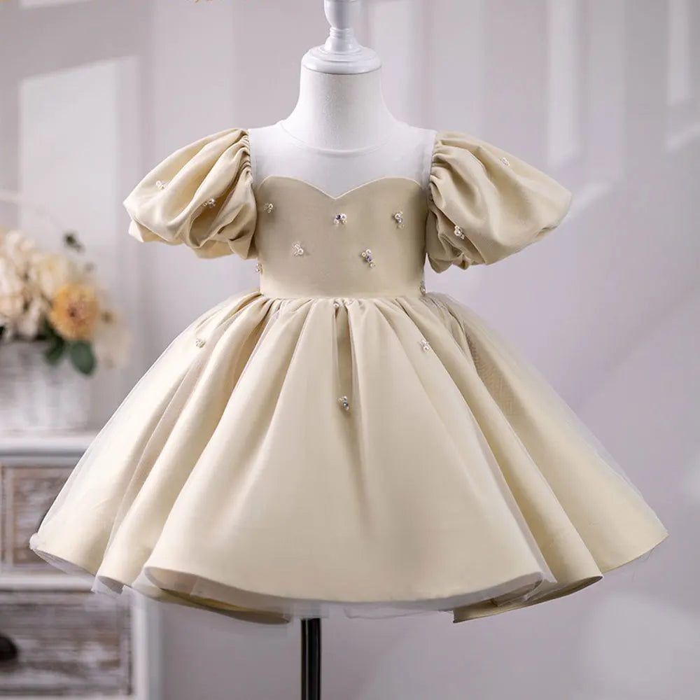 Great Prices On Feminine Styles Roycebridal Luxury Dubai Champagne Girl Dress Pearls Princess Baby Kids Wedding Birthday Party Evening Gown Holy Communion J232