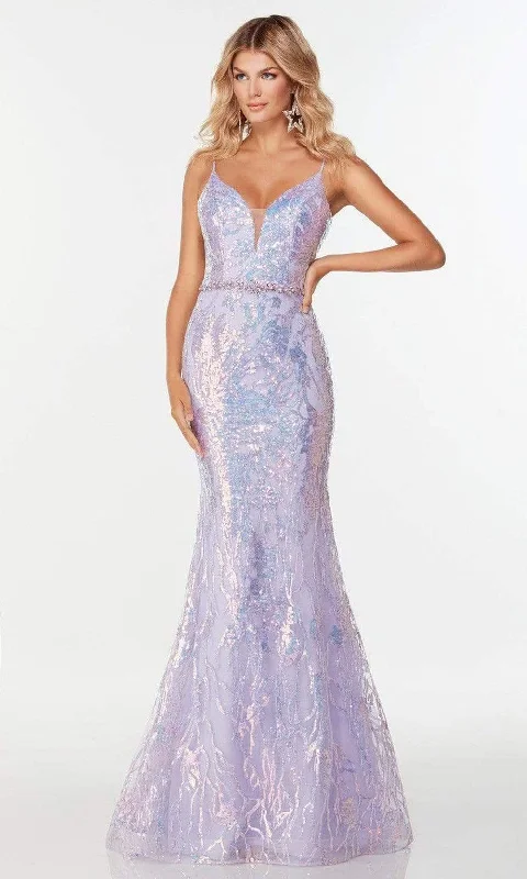 Best Online Clothing Boutiques Alyce Paris - 61090 Sequin Patterned Prom Gown