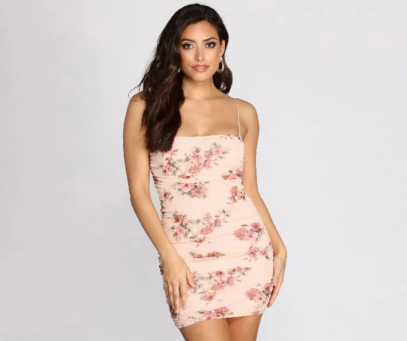 Exclusive Sale Fawning Over Stylish Florals Mini Dress