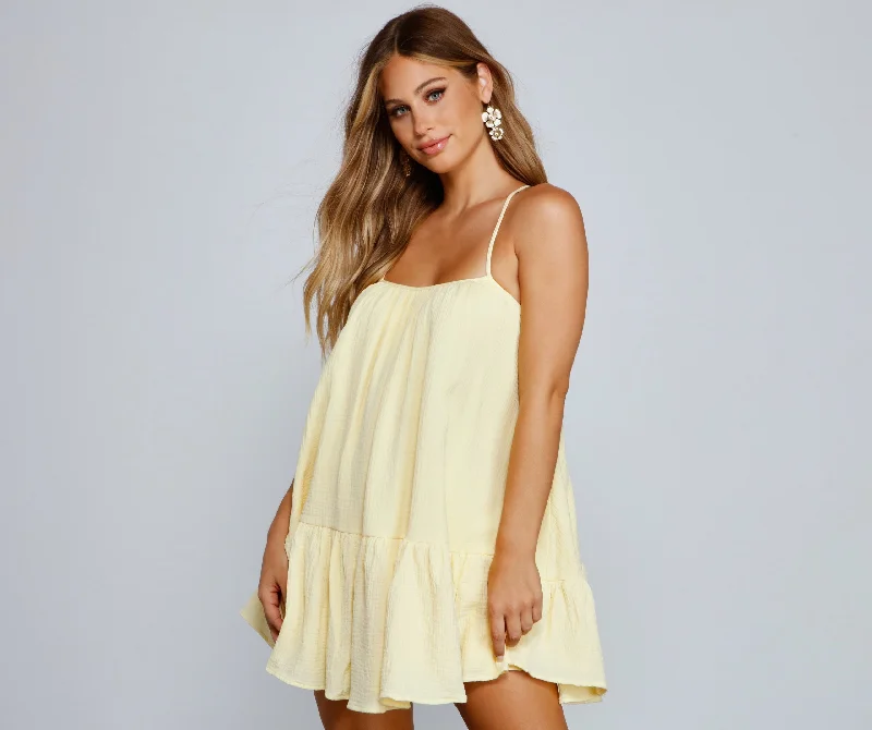 Clearance Event Effortless Flowy Stylish A-Line Mini Dress