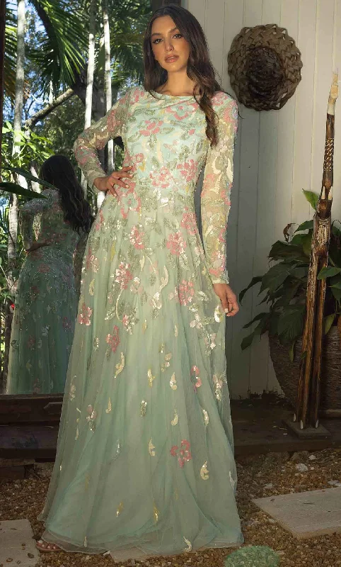 Casual Women's Clothing Primavera Couture 12021 - A-line Floral Gown