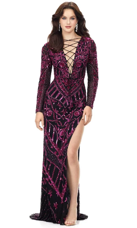 Flash Discount Ashley Lauren 11239 - High Slit Gown