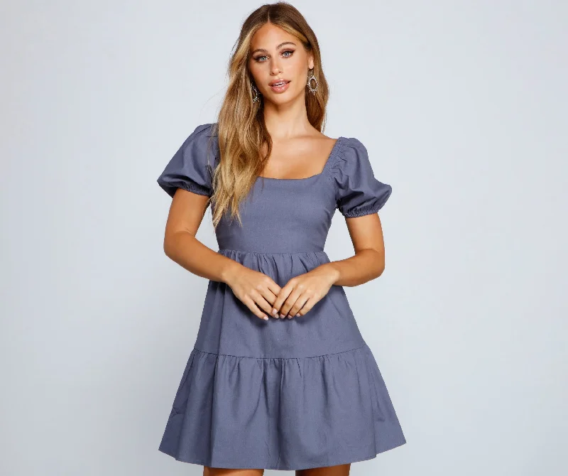 Fashion Sale Effortless And Pretty Charming A-Line Mini Dress