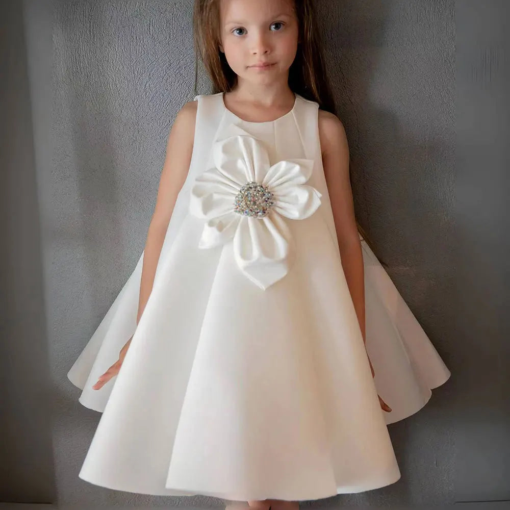 Buy More, Save More Roycebridal Elegant White Girl Dress Handmade Flowers Princess Baby Kids Wedding Birthday Party Gown First Communion 2025 J386