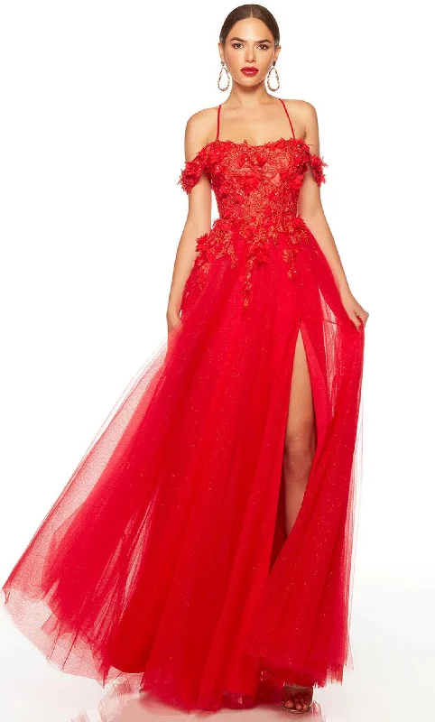 Women's Stylish Outerwear Alyce Paris 61319 - High Slit Gown