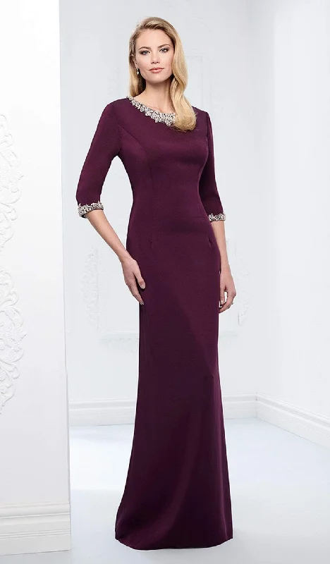 Charming Everyday Clothing For Women Cameron Blake - 116659 Beaded High Neck Long Gown
